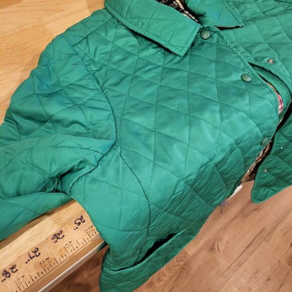 Selena Sport Green Quilted Jacket Plaid Tartin Lined Pockets XL - Picture 9 of 9